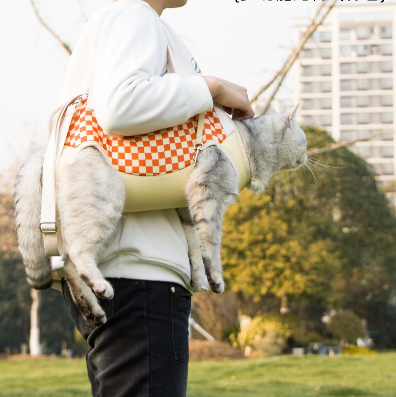 Pet cat single-shoulder strap; Portable crossbody cat bag for going out; Anti-escape cat slithering tool; Cat supplies