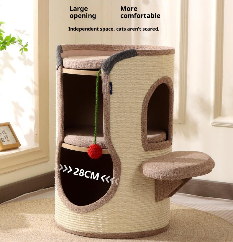 Cat bed, cat climbing frame and cat tree integrated. Sisal bucket cat house cat bed Cat toy cat bucket