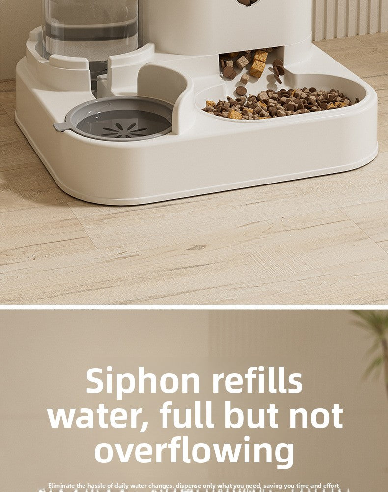 New Automatic Cat Feeder Dog Bowl Pet Bowl Cat Basin 2-in-1 Water Dispenser Cat Bowl Pet Supplies Cross-border