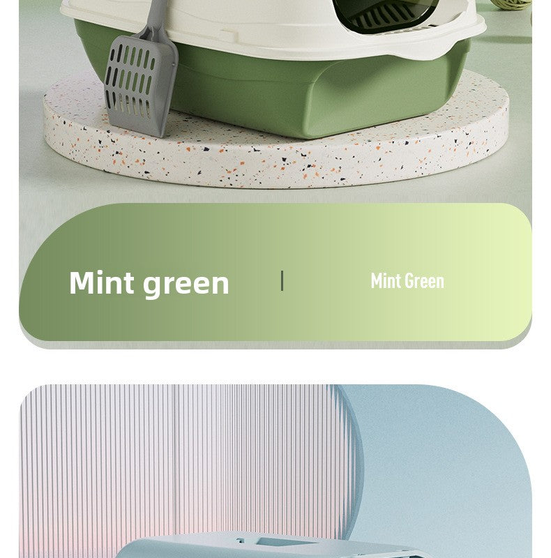 Oversized Litter Box Disinfection Deodorant Fully Enclosed Cat Toilet Litter Box Bason Extra Large Splash-Proof Wholesale