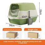 Oversized Litter Box Disinfection Deodorant Fully Enclosed Cat Toilet Litter Box Bason Extra Large Splash-Proof Wholesale