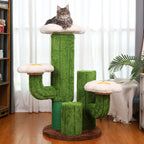 Cat Climbing Frame Solid Wood Home Cat Scratching Board Cat House Integrated Large Cat Toy Pet Fitness Multi-layer Cat Climbing Frame Cactus