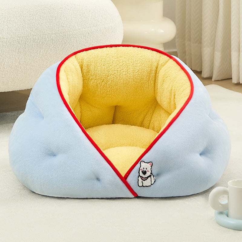 Semi-enclosed InS-style pet bed; Cats sleep in cat beds. All-season pet bed; Dog mat sofa, princess bed, cat bed