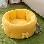 "Giant Teacup Pet Bed" Cat bed: Warm and thickened teacup bed for autumn and winter. Deep sleep doghouse Korean version Teddy Bichon pet bed for small and medium-sized dogs