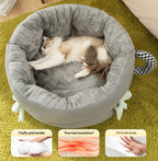 "Giant Teacup Pet Bed" Cat bed: Warm and thickened teacup bed for autumn and winter. Deep sleep doghouse Korean version Teddy Bichon pet bed for small and medium-sized dogs