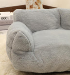 Pet rabbit fur sofa bed: Dog sofa, large pet sofa; Rabbit plush pet bed; Soft, high-quality cat beds, large dog beds and dog beds