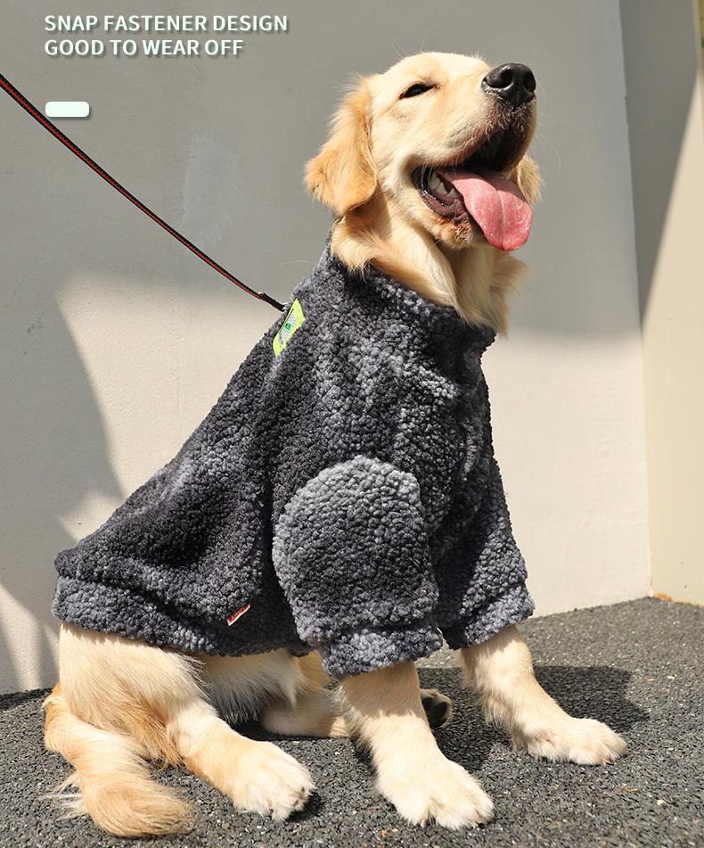 Tie-dyed style dog clothes for autumn and winter; Autumn and winter clothing for large dogs; Fashionable and warm