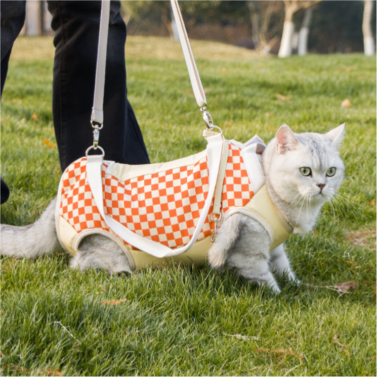 Pet cat single-shoulder strap; Portable crossbody cat bag for going out; Anti-escape cat slithering tool; Cat supplies