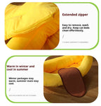 Banana boat-shaped pet bed; Wholesale detachable and washable all-season pet beds for dogs. Warm cat bed