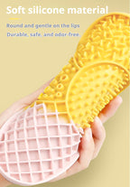 Pet ice cream color-blocked licking mat; Pet bowl silicone licking mat; Slow food mat, smart slow food bowl