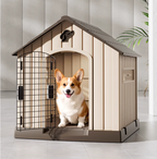 Medium-sized dog in an outdoor kennel Suitable for all seasons; Cold and rain protection; Pet winter dog house villa; Outdoor dog house