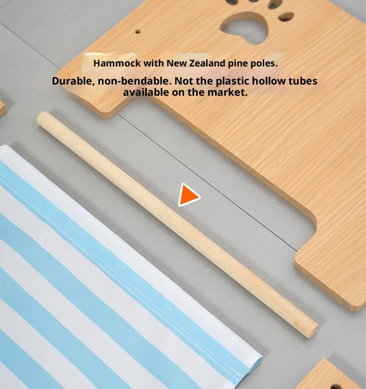 All-season wooden bed for pets; Cute Corgi cat bed sheet; Special moisture-proof design for wooden boards