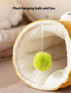 Dual-purpose tunnel mat cat bed cat mat; Play and sleep integrated cat bed Pet supplies