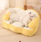 Apple-shaped sofa bed; Winter warm kitten bed; Winter cat sleeping bed; All-season sofa for pets