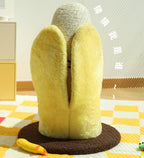 Banana cat scratch pillar Sword hemp rope shavings cat climbing frame Cat toy claw grinding tool - cat scratch board; Small space