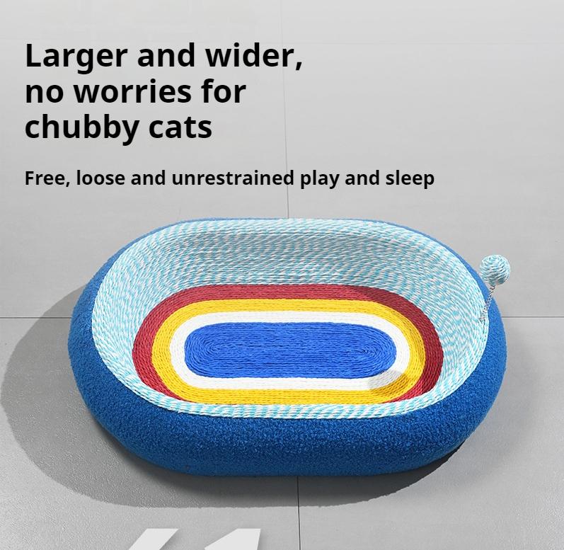 Starry sky rope cat scratch board and cat bed integrated. Large-sized cats, scratching cats, ball scratching cats, basin scratching cats toys