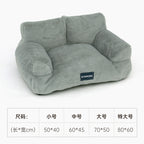 Rabbit fur sofa pet bed: Dog bed, cat bed, warm rabbit fur pet bed; Large detachable pet sofa; Winter dog sofa cat villa
