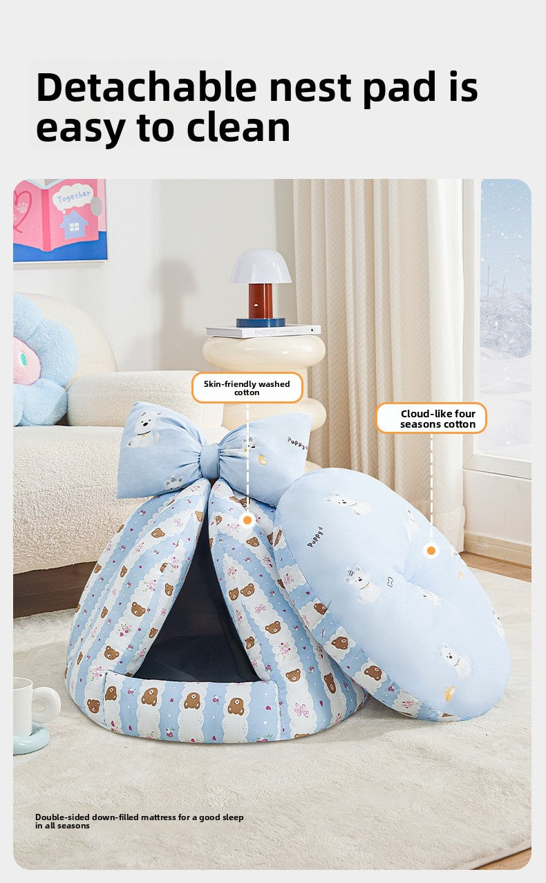 Wholesale Dog House Tent Winter Warm Enclosed Safe Small Dog Sleeping Dog House All Seasons