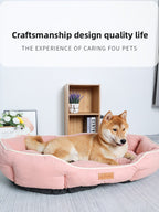 Dog Bed All-Season Pet Bed Non-Slip Pet Mat Medium Dog Yuanbao Shape Dog Mat Dog Bed Pet Mat