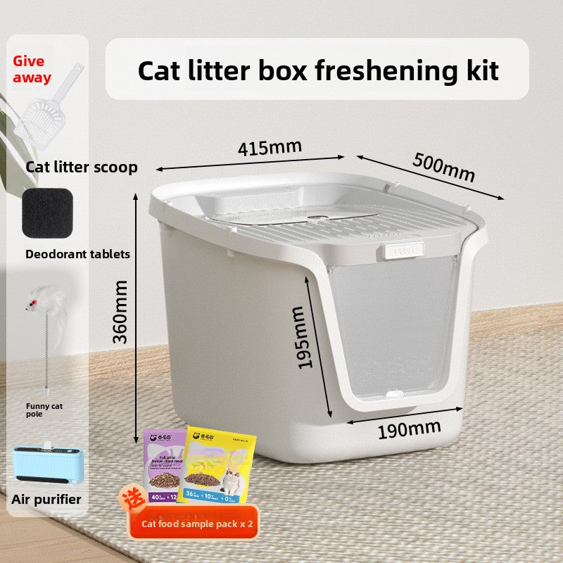 Cat Litter Box Fully Enclosed Deodorizing Cat Litter Scoop Top Entry Pmax Space Cat Litter Tray Cat Toilet Cat Supplies