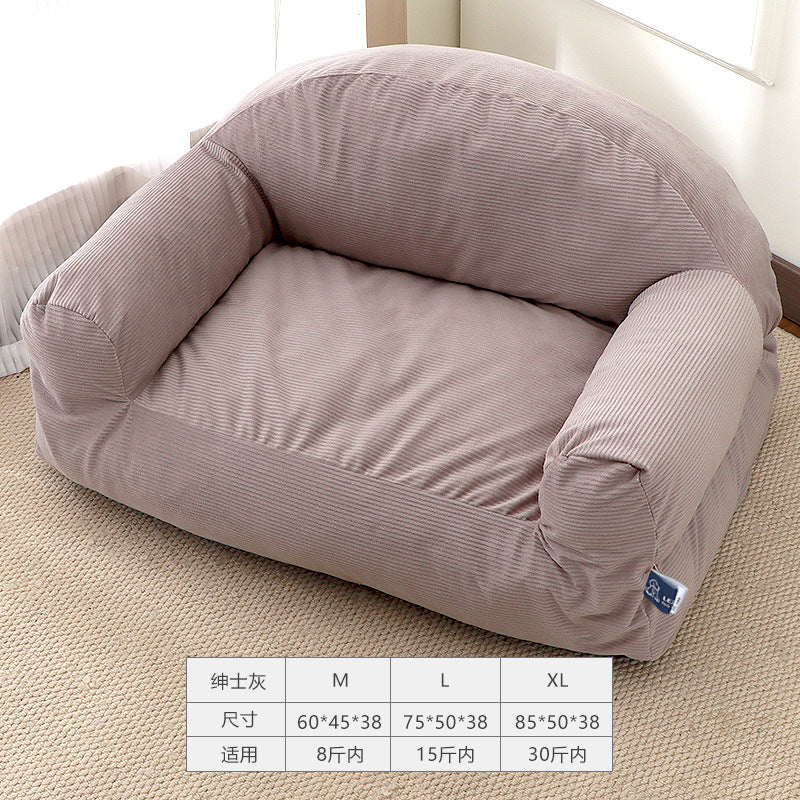 Winter warm pet sofa All-season cat and dog bed; Detachable and washable pet bed; Pet supplies