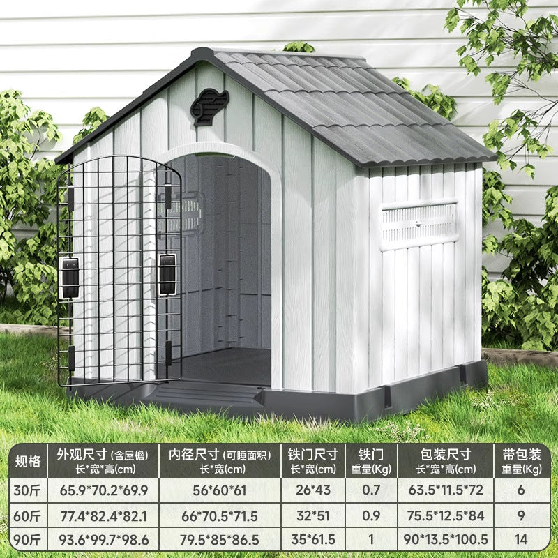 Medium-sized dog in an outdoor kennel Suitable for all seasons; Cold and rain protection; Pet winter dog house villa; Outdoor dog house