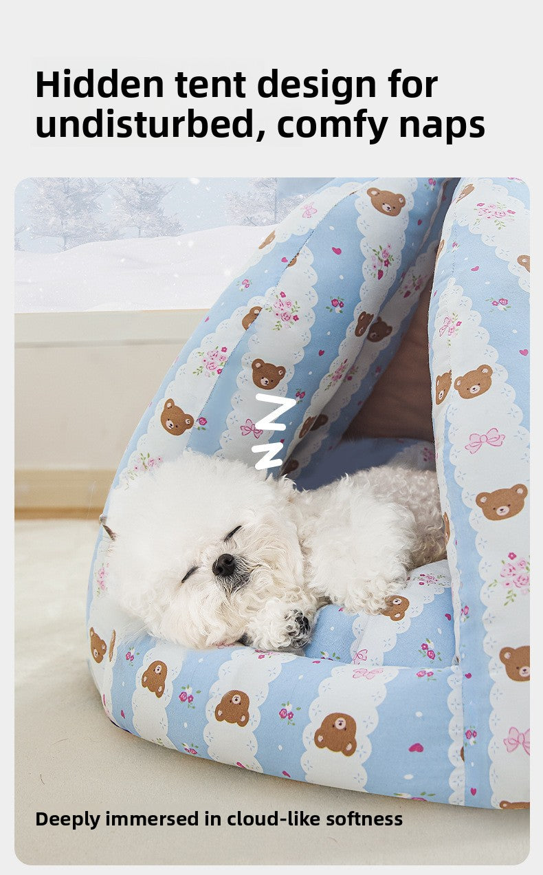 Wholesale Dog House Tent Winter Warm Enclosed Safe Small Dog Sleeping Dog House All Seasons