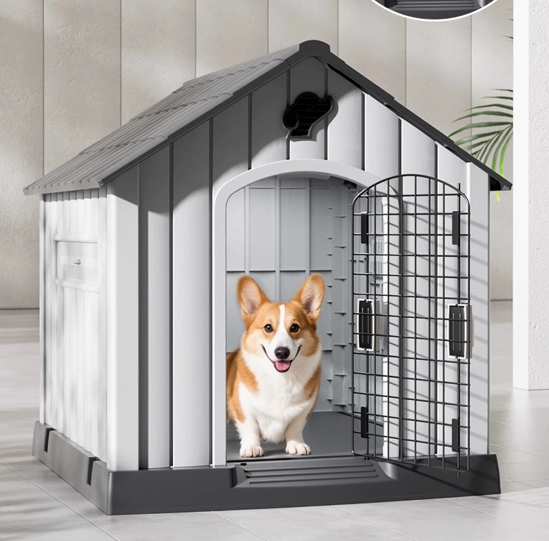 Medium-sized dog in an outdoor kennel Suitable for all seasons; Cold and rain protection; Pet winter dog house villa; Outdoor dog house