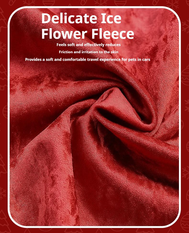 Christmas-style pet sled car bed; The detachable and washable pet dog bed is comfortable with plush