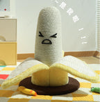 Banana cat scratch pillar Sword hemp rope shavings cat climbing frame Cat toy claw grinding tool - cat scratch board; Small space