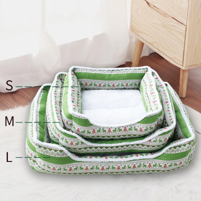 Warm Winter Series · Christmas Elk Pet Bed: Pet Cat Bed, Dog Bed, Pet Bed Dog bed winter dog mat Thickened beds for medium and small-sized dogs