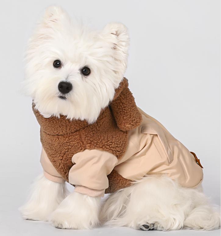 Dog autumn and winter cotton-padded jacket; Ultrasonic quilted cotton clothing Anti-shedding and warm clothes for puppies and kittens when they go out