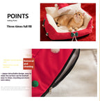 Christmas festive atmosphere cat bed A dog bed that can be disassembled and washed all year round. Thickened cat sofa Winter warm cat bed
