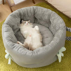 "Giant Teacup Pet Bed" Cat bed: Warm and thickened teacup bed for autumn and winter. Deep sleep doghouse Korean version Teddy Bichon pet bed for small and medium-sized dogs