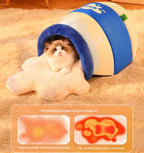 "Milk Can Pet Bed" Winter warm dog beds and cat beds; Yogurt bottle-shaped pet bed