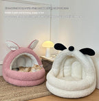 Animal-shaped yurt cat bed A large semi-enclosed dog house for keeping cats warm in winter; Detachable and washable pet bed