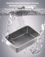 Square stainless steel cat litter box; Large-space dirt-resistant and wear-resistant cat toilet; Closed cat litter box pet supplies