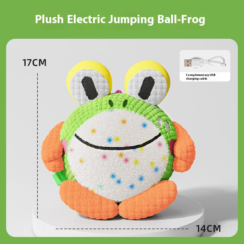 Dog toy electric jumping ball; A pet self-entertainment and boredom relief tool; A sound-grinding teething toy that can withstand biting