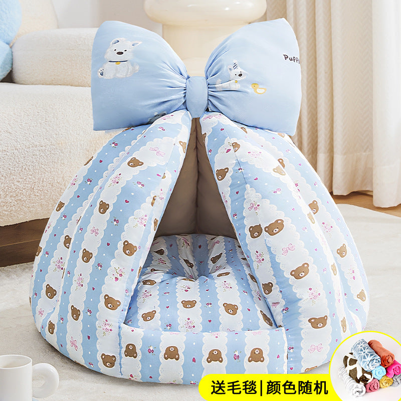 Wholesale Dog House Tent Winter Warm Enclosed Safe Small Dog Sleeping Dog House All Seasons