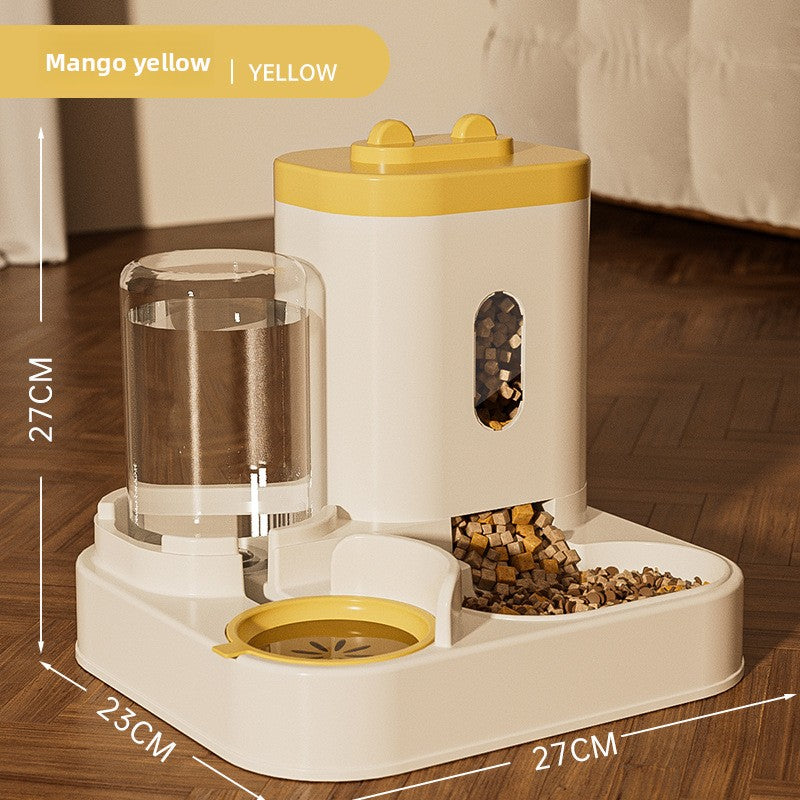 New Automatic Cat Feeder Dog Bowl Pet Bowl Cat Basin 2-in-1 Water Dispenser Cat Bowl Pet Supplies Cross-border