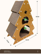 Christmas Tree Cat Scratching Board Cat Toy Corrugated Paper Cat Nest Wear-Resistant Cat Toy Cat Claw Board Non-Shedding All-Season Universal
