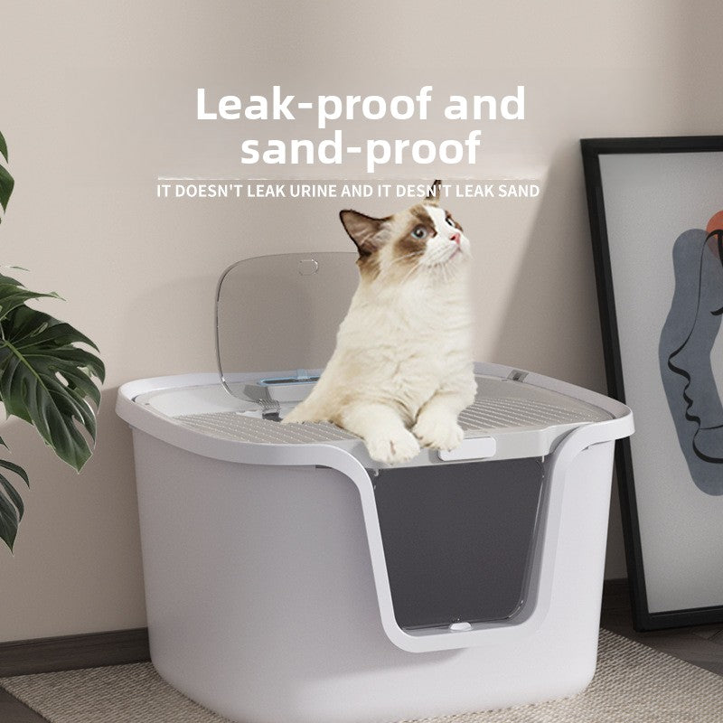 Cat Litter Box Fully Enclosed Deodorizing Cat Litter Scoop Top Entry Pmax Space Cat Litter Tray Cat Toilet Cat Supplies