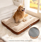 Warm striped pad dog bed; Medium and large-sized dogs; Pet bed pads for big dogs and cats; Cat bed and dog mat