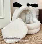 Animal-shaped yurt cat bed A large semi-enclosed dog house for keeping cats warm in winter; Detachable and washable pet bed