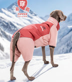 Dog autumn and winter windbreaker and cotton-padded jacket; Windproof, warm and waterproof; High-brightness and highly reflective dog cotton-padded clothing
