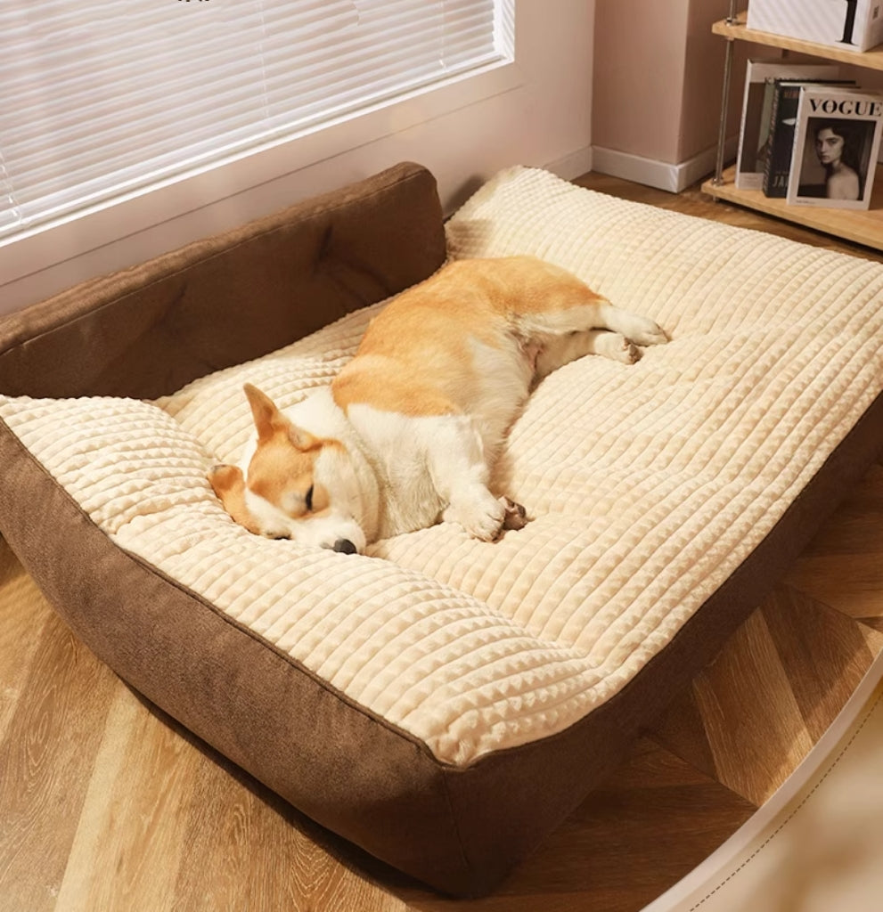 All-season universal large dog sleeping pad, thickened and enlarged, detachable and washable cat and dog pet bed