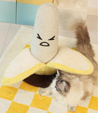 Banana cat scratch pillar Sword hemp rope shavings cat climbing frame Cat toy claw grinding tool - cat scratch board; Small space