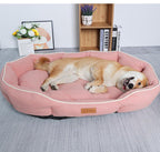 Suede imitation pet bed: A pet bed suitable for all seasons; Anti-slip pet mat Medium-sized dog ingot shaped dog mat; Dog bed pet mat
