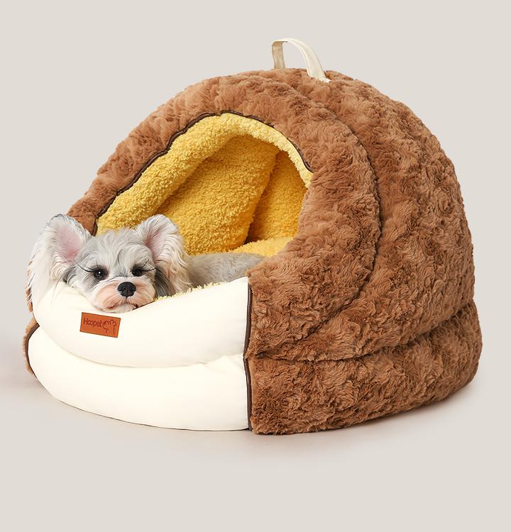 Semi-enclosed cat beds, dog beds; The entire mat is detachable and washable. Thick winter warm beds for cats and dogs