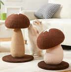 Cute and fun mushroom cat Scratch pillar Cat scratch board, sisal cat scratch post; Wear-resistant and does not shed chips; Mushroom standing claw grinding toy Cat supplies